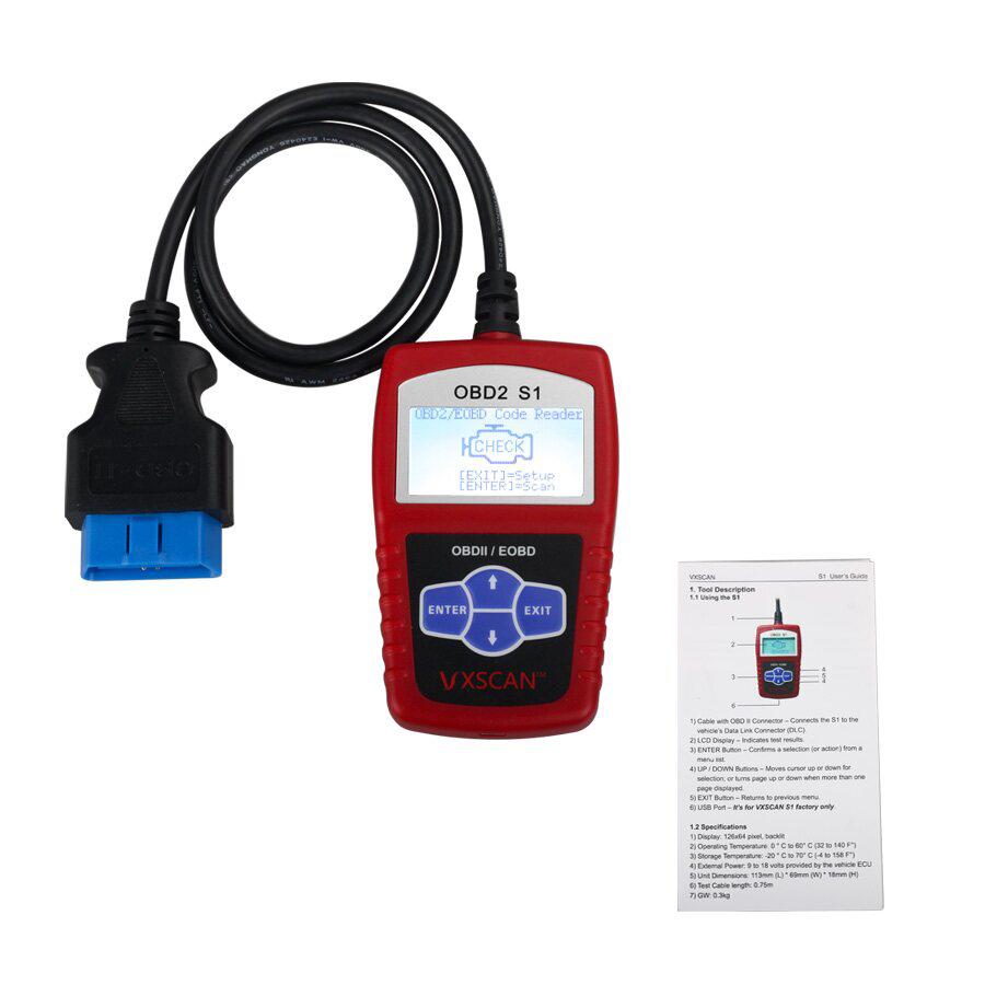 Leitor de Código OBDII Original VXSCAN S1 EOBD OBDII