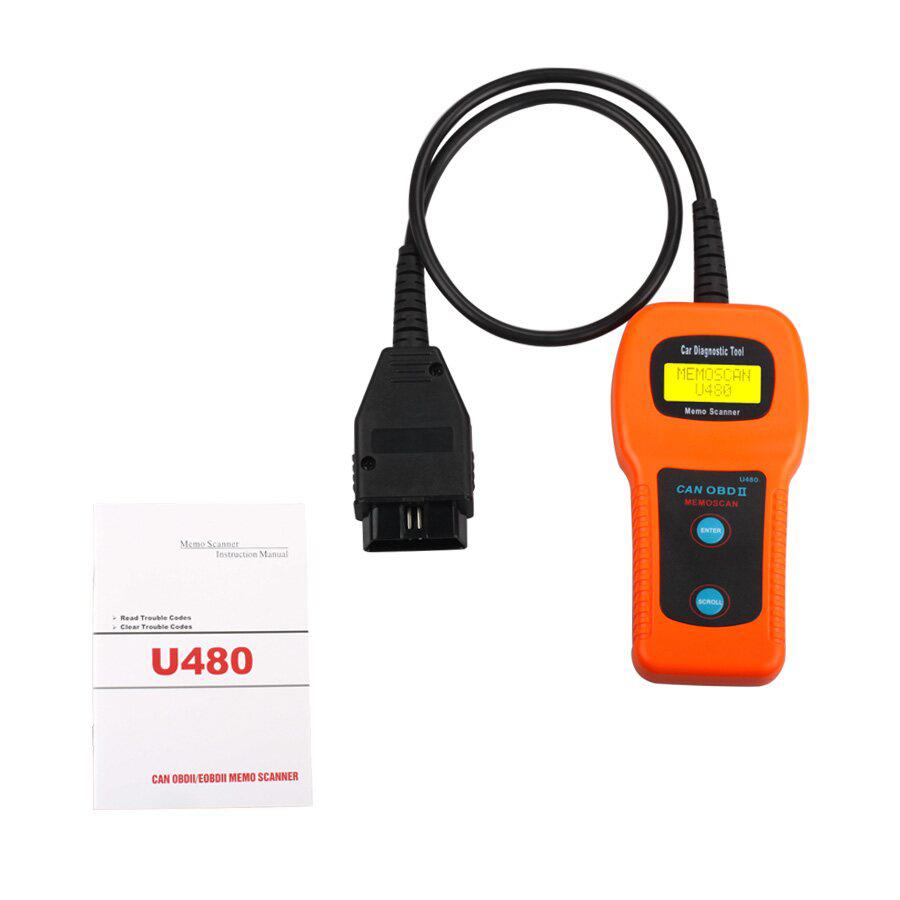 U480 OBD2 PODE BUS Code Scanner OBDII Leitor de código do motor