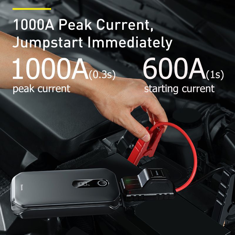 1000A Car Jump Starter Power Bank 12000mAh estação de bateria portátil para o dispositivo de partida do impulsionador de emergência do carro 3.5L/6L