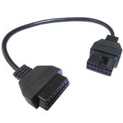 12Pin OBD2 Connector Adapter para Mitsubishi Auto Diagnostic Tool -Black Head