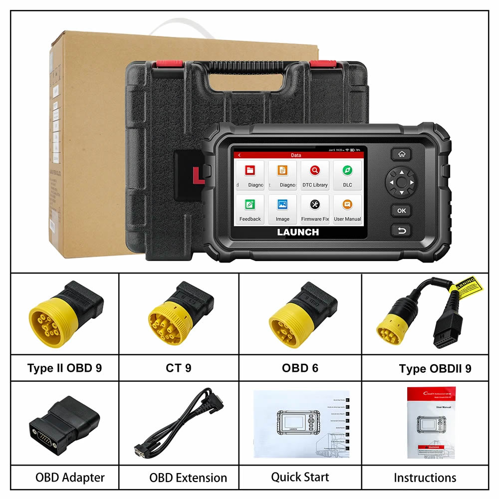 2025 novo lançamento CRP129 HD Elite 24V caminhão pesado ferramenta de varredura diagnóstica X431 CRP129 HD veículo comercial HD OBD2 scanner