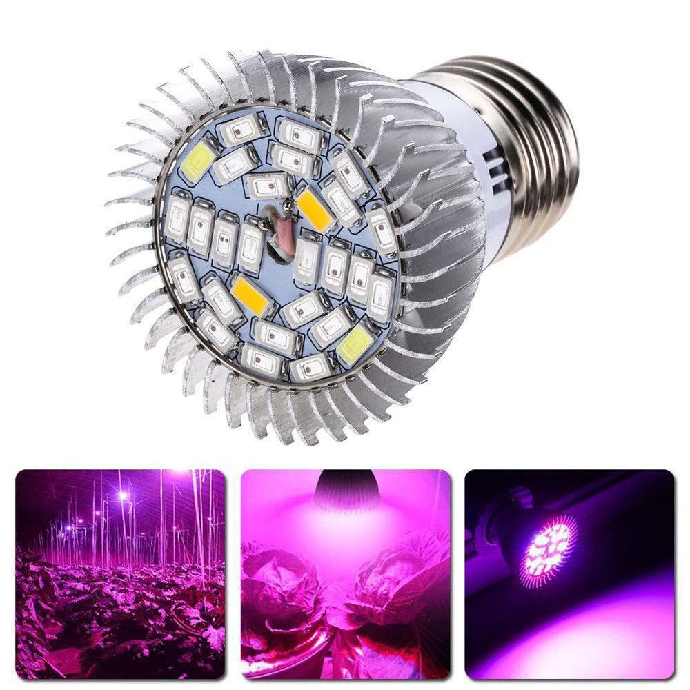 Nova 28W E27 LED Grow Lamp Flower Seed Plants Hydroponic Grow Light Lamp Bulb Full Spectrum Plant Light Light Light Light