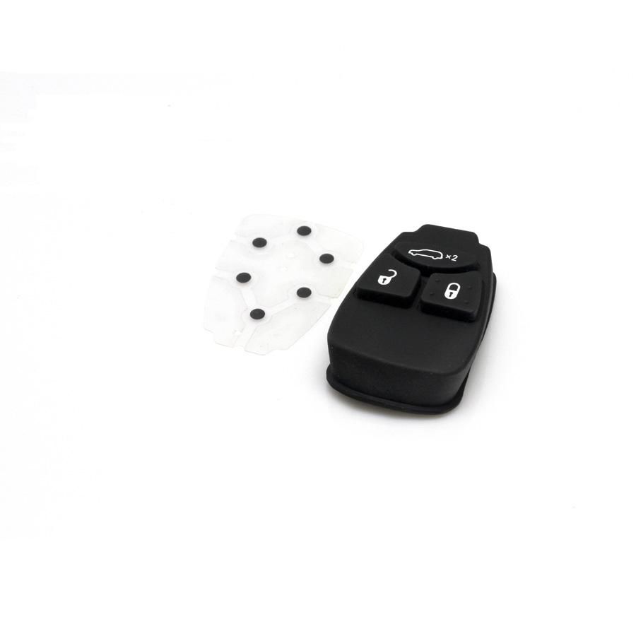 3 Button Remote Key Rubber (Botão Pequeno) para Chrysler 5pcs /lote
