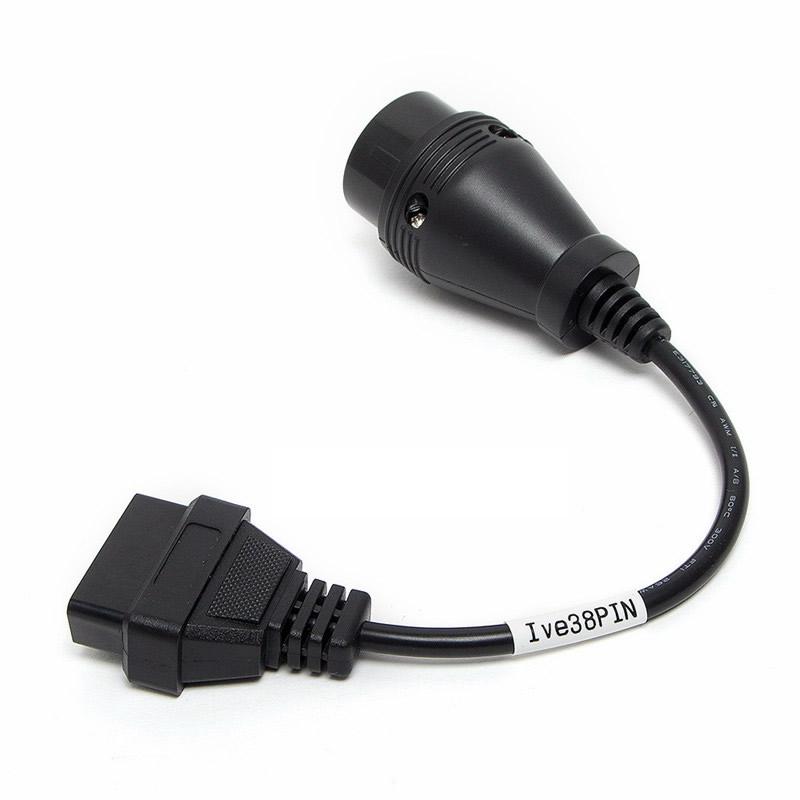 Promoção 38Pin a 16Pin OBDII Cable For IVECO Trucks Diagnostic Tool -Black Version