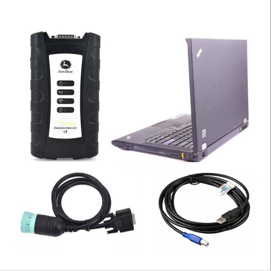 EDL V3 Electronic Data Link with Internal Service Advisor SA 4.2 Software Compatível para John Deere Plus Lenovo T410 Laptop