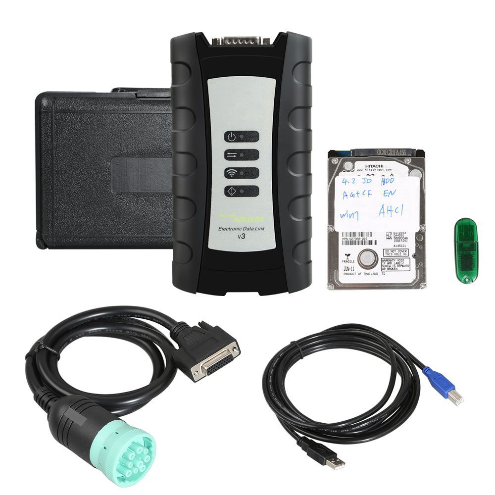 EDL V3 Electronic Data Link with Internal Service Advisor SA 4.2 Software Compatível para John Deere Plus Lenovo T410 Laptop