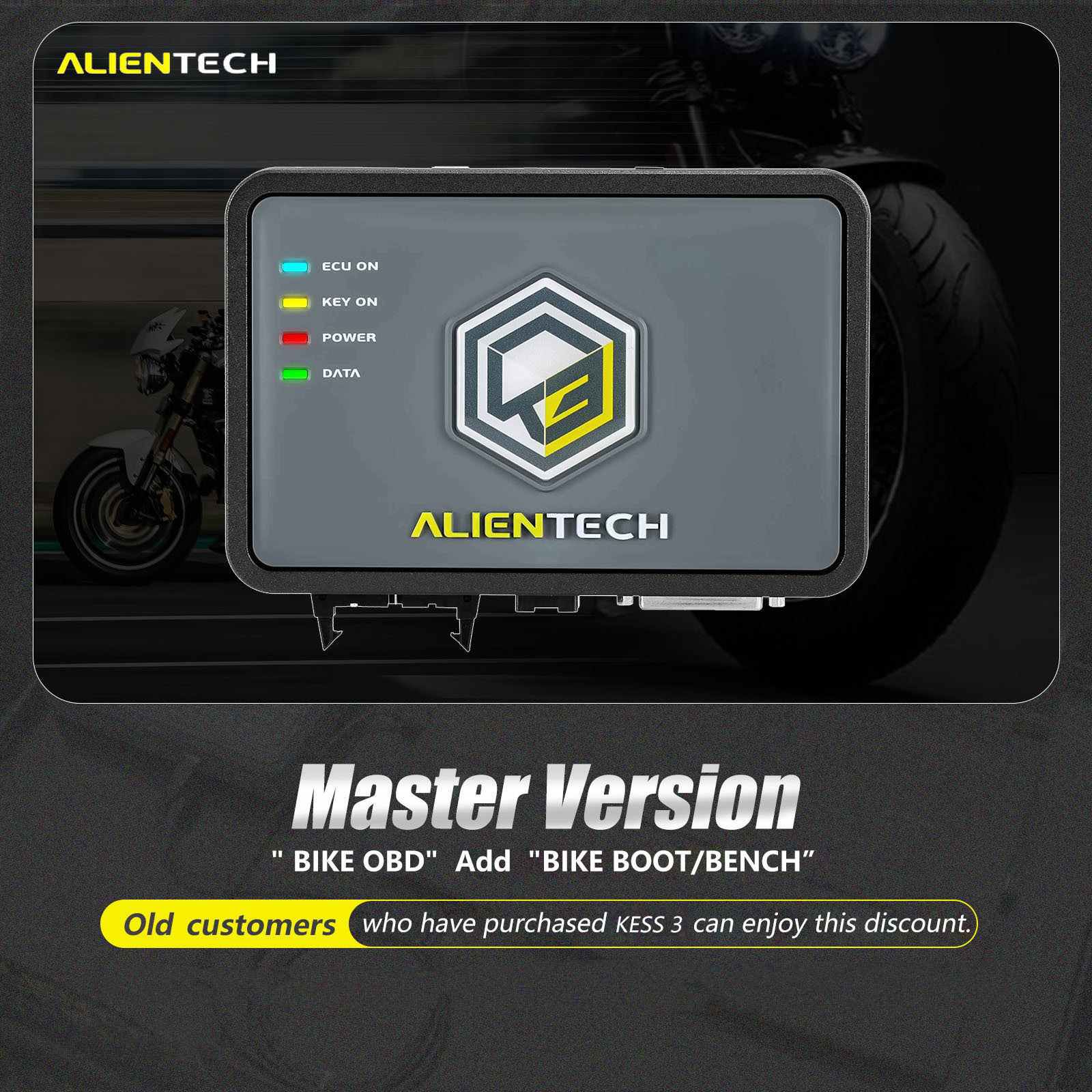Adicionar BIKE BENCH BOOT Protocolo Ativação para Alientech KESS V3 KESS3 Mestre que já tem BIKE OBD Protocolo