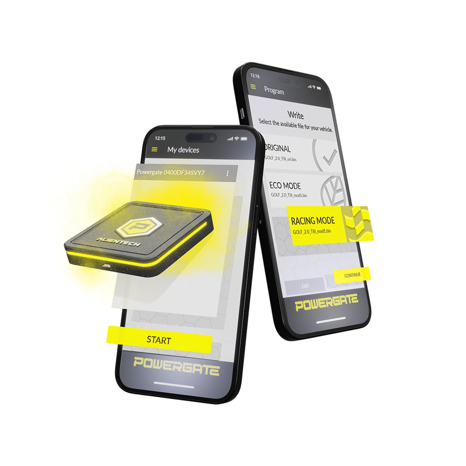 2024 Alientech Powergate com o Powergate App & Powergate Cloud, personaliza o desempenho do veículo com um toque no seu smartphone