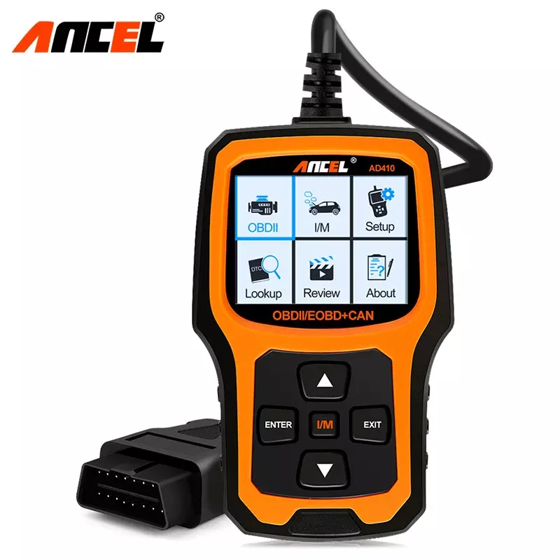 Ancel AD410 OBD2 Scanner Ferramenta de diagnóstico do carro automóvel ODB2 Leitor de código apaga os códigos de erro Scanner OBD 2 do motor de várias línguas
