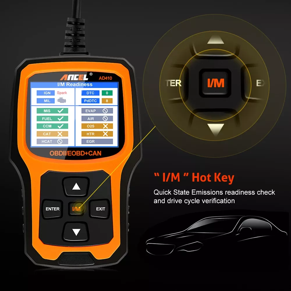 Ancel AD410 OBD2 Scanner Ferramenta de diagnóstico do carro automóvel ODB2 Leitor de código apaga os códigos de erro Scanner OBD 2 do motor de várias línguas