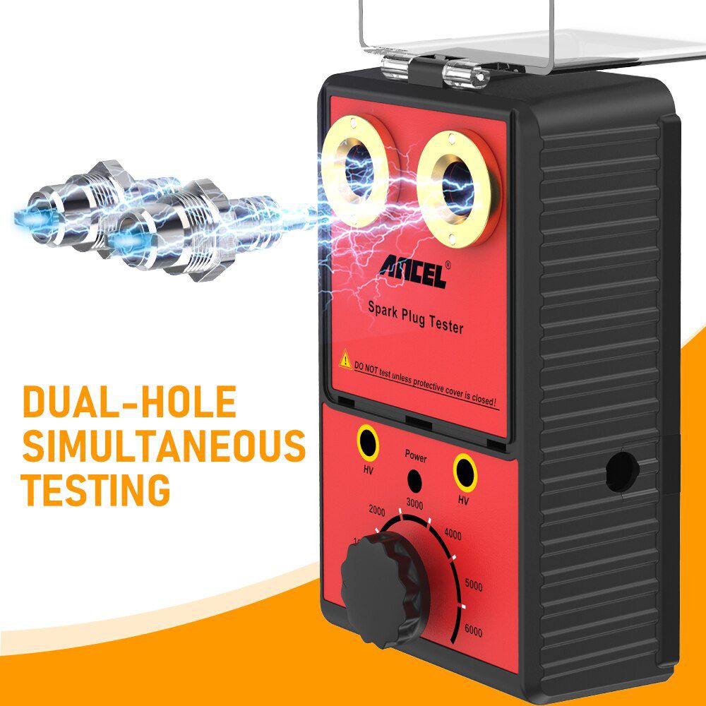 Ancel Car Spark Plug Tester Sistema de Ignição Tester 220V 110V Ferramenta de Diagnóstico Automotivo Double Hole Analyzer Spark Plug Analyzer