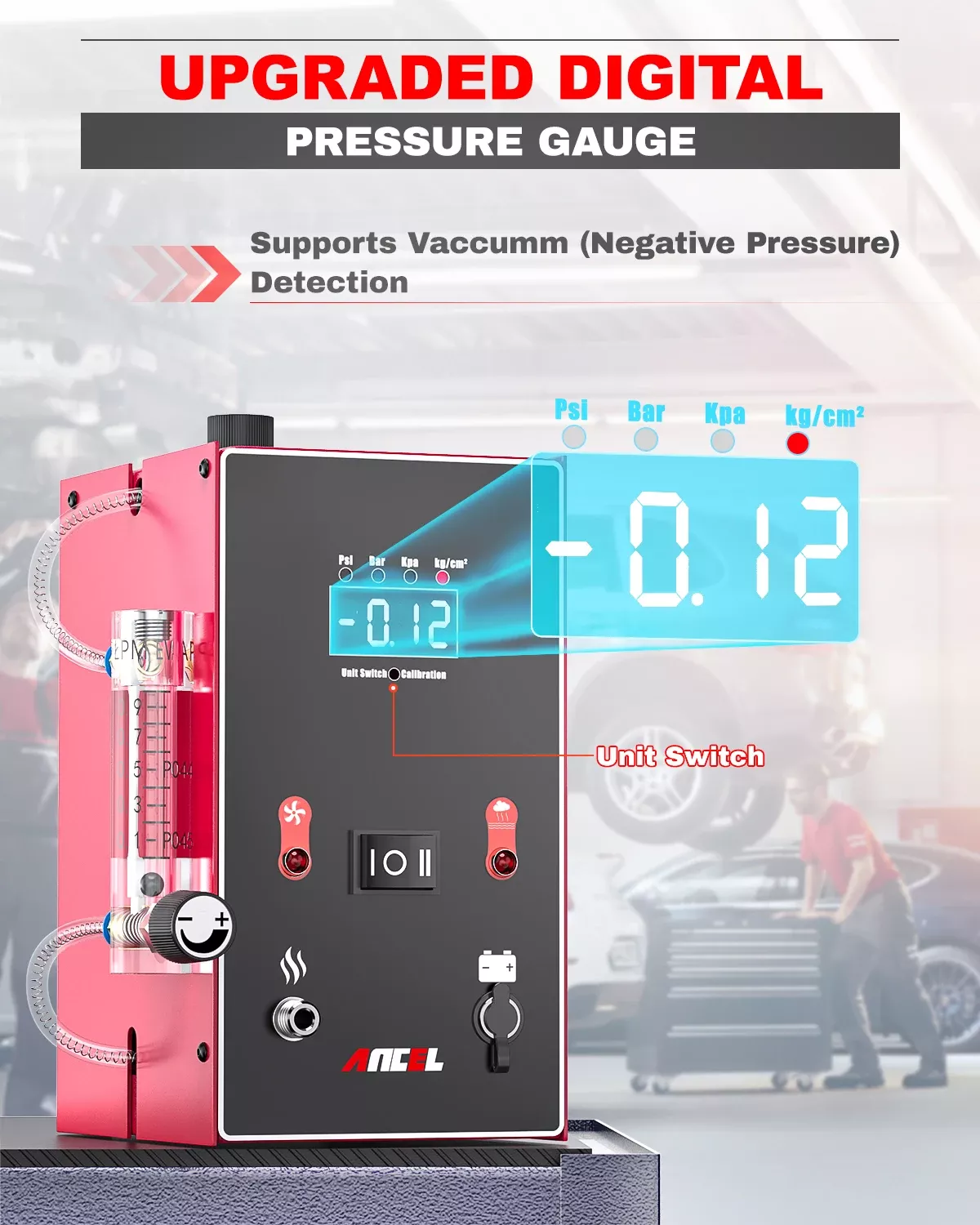 ANCEL L300 Detector de vazamento de fumo de carro EVAP Tubo Fumador Analisador de vazamento de tubo Testador Ferramenta de diagnóstico do sistema EVAP