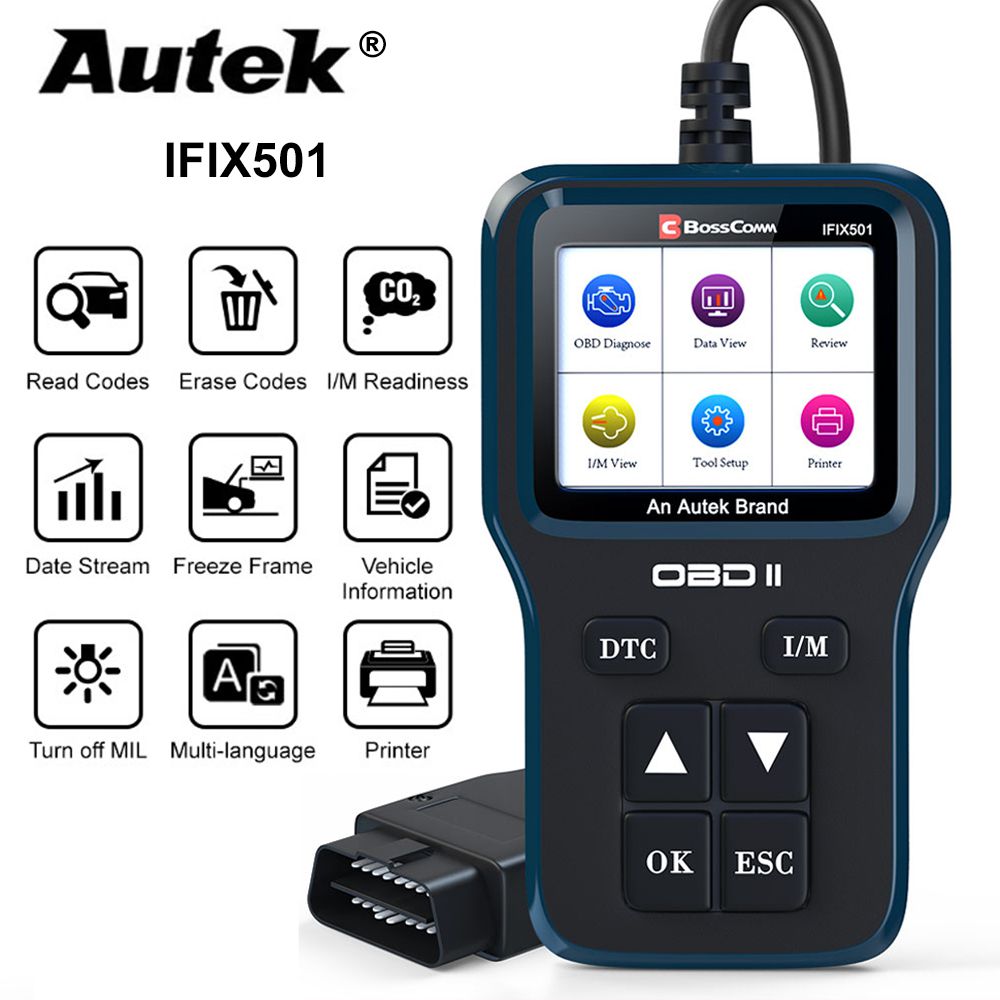 Autek IFIX501 OBD2 Scanner Automotive Professional Code Reader Engine Analyzer Diagnostics Ferramentas Do Carro OBD 2 Ferramenta de Diagnóstico Do Carro