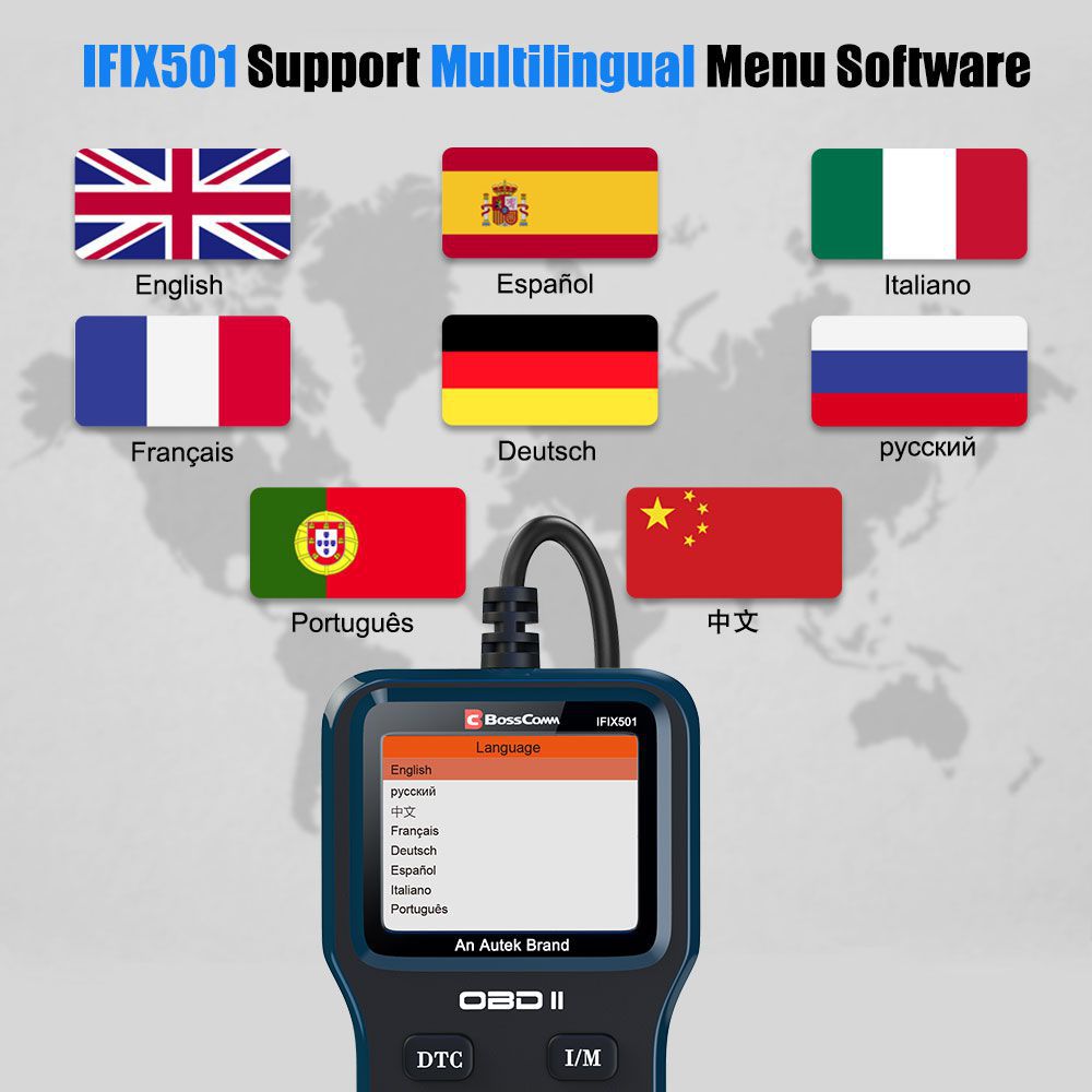Autek IFIX501 OBD2 Scanner Automotive Professional Code Reader Engine Analyzer Diagnostics Ferramentas Do Carro OBD 2 Ferramenta de Diagnóstico Do Carro