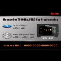 Autek IKEY820 Licença para 2018 Ford e Toyota (G e H Chip) Programação-chave
