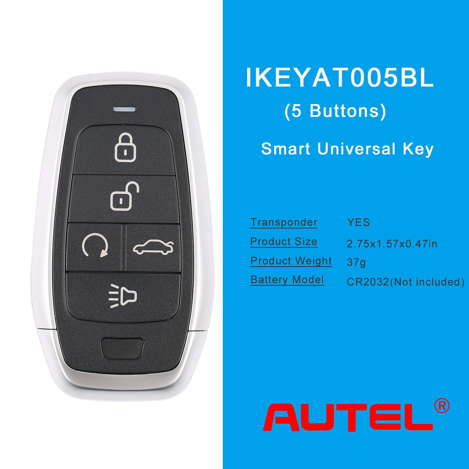 AUTEL IKEYAT005BL 5 Botões Independente Universal Smart Key 5 pçs/lote