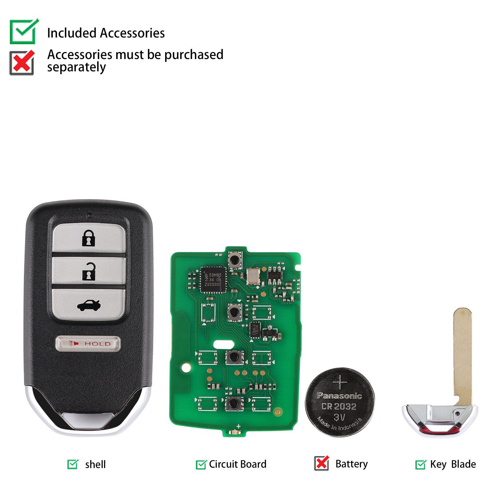 AUTEL IKEYHD004AL Honda 4 Botões Universal Smart Key 5 pçs/lote