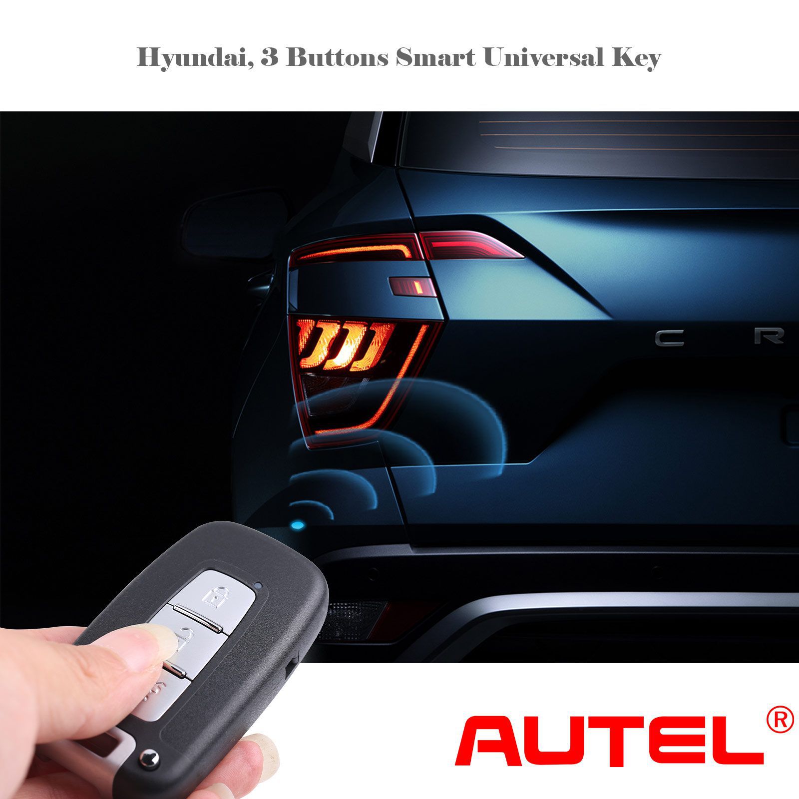 AUTEL IKEYHY003AL Hyundai 3 Botões Universal Smart Key 5 pçs/lote