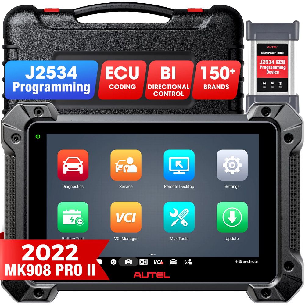 2023 Novo Autel MaxiCOM MK908 PRO II Diagnóstico Automotivo Tablet Suporte Scan VIN e Pré & Pós Scan