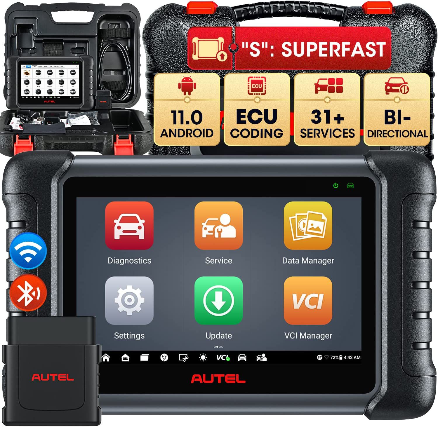 AUTEL MaxiDAS DS808S-BT Auto Diagnostic Tool Advanced ECU Coding como MS906 Pro Atualizado de DS808S MP808S MP808BT MS906BT