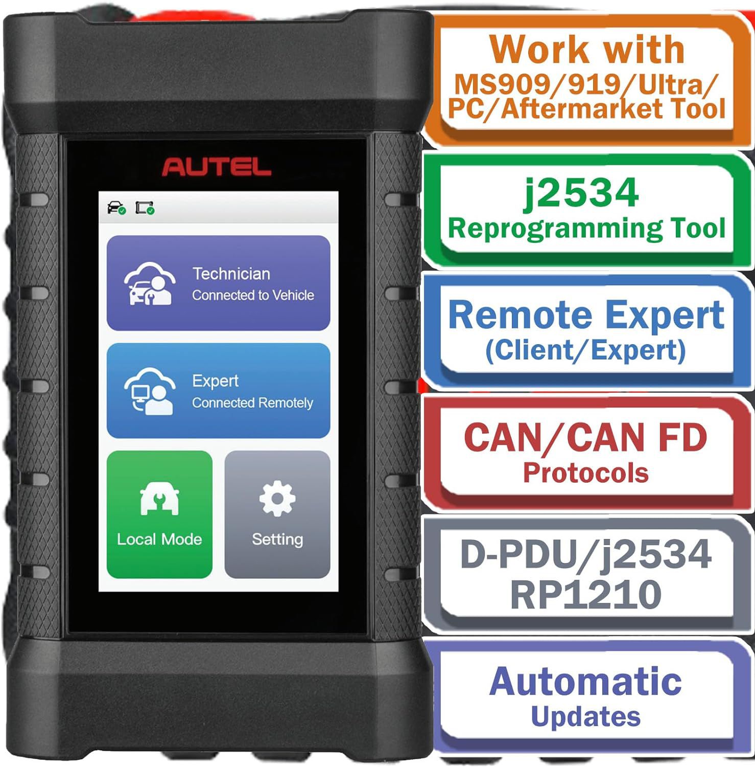 2024 Autel MaxiFlash XLink J2534 Ferramenta Remote Expert ECU Dispositivo de Programação Trabalho com PC, Telefone Móvel e Autel Ultra, MS919, MS909