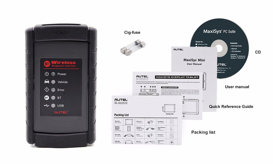 Autel MaxiSys Mini MS905 Sistema Automotivo de Diagnóstico e Análise