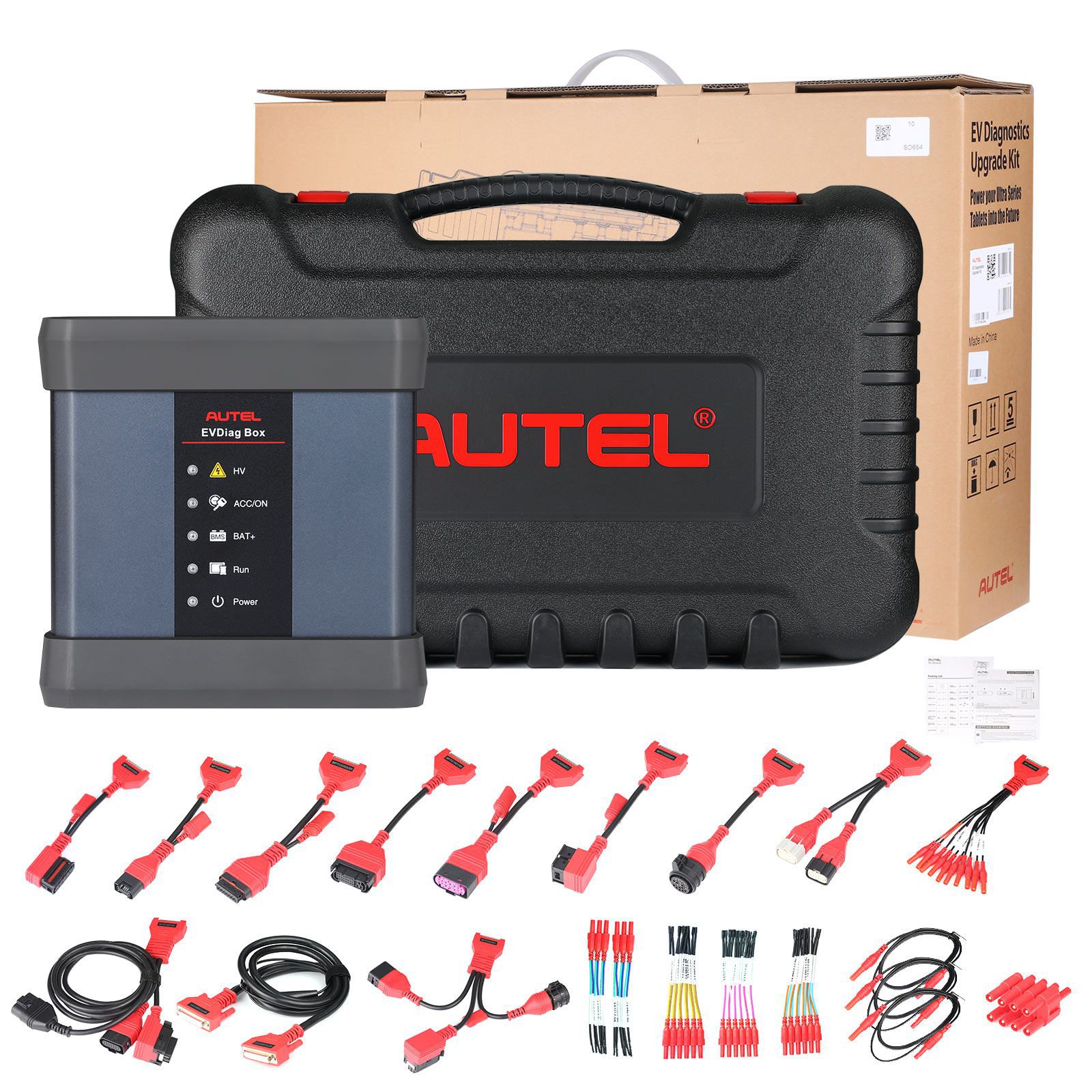 Autel Maxisys Ultra Intelligent Full Systems Diagnostics Tool Plus EV Diagnostics Upgrade Kit EVDiag Box & Adapters para Diagnóstico de Bateria