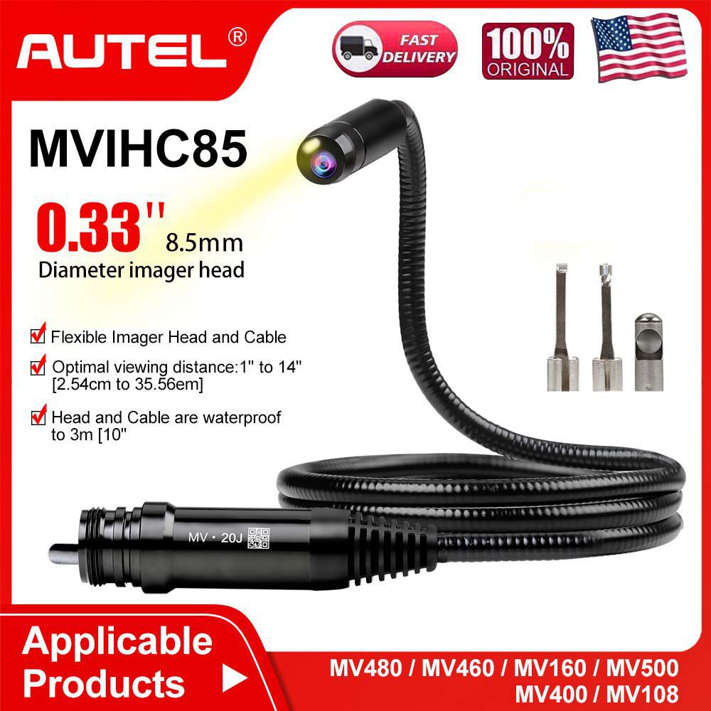 Autel MaxiVideo MV400/MV208 8.5mm Imager Head Substituição MVIHC8.5 USB