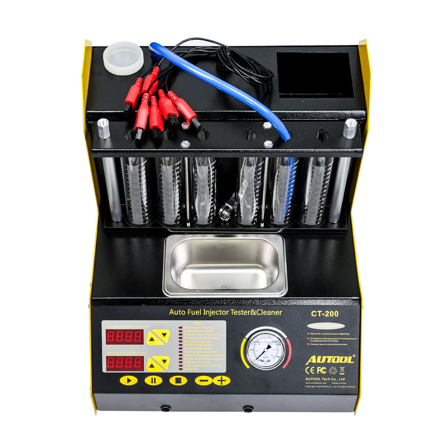 AUTOOL CT200 Ultrasônico Fuel Injector Cleaner &Tester Support 110V /220V com Painel Inglês
