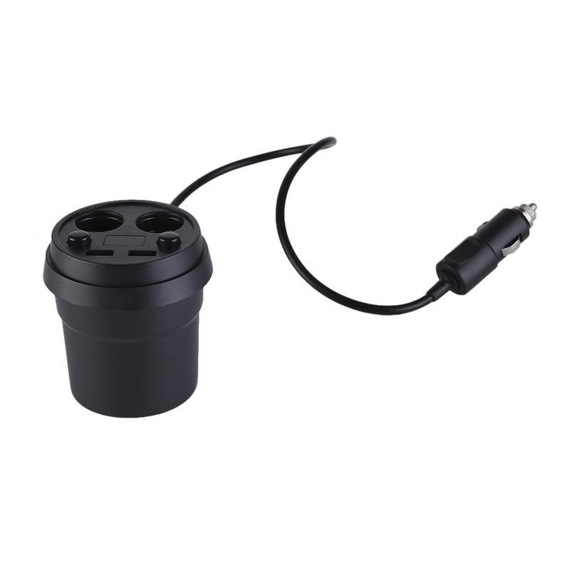 Carro Cup Charger 3.1A USB HUB Cup Holder Adapter Cigarette Lighter Splitter Mobile Phone Chargers With Voltage LED Display