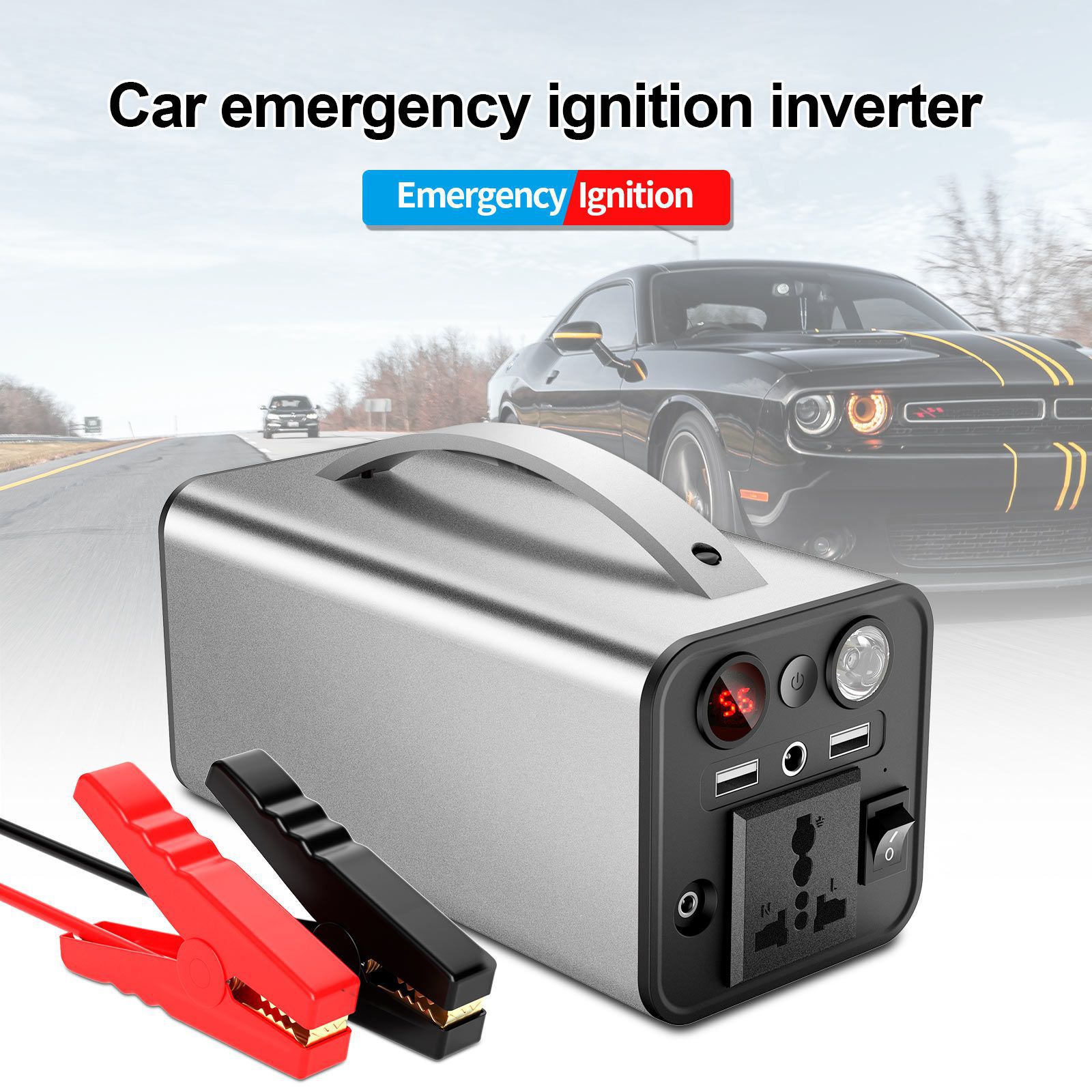 180W AC 110V 3-1 Car Jump Starter + Car Inverter + Outdoor Power Car Ignition Inverter Fonte de alimentação ao ar livre