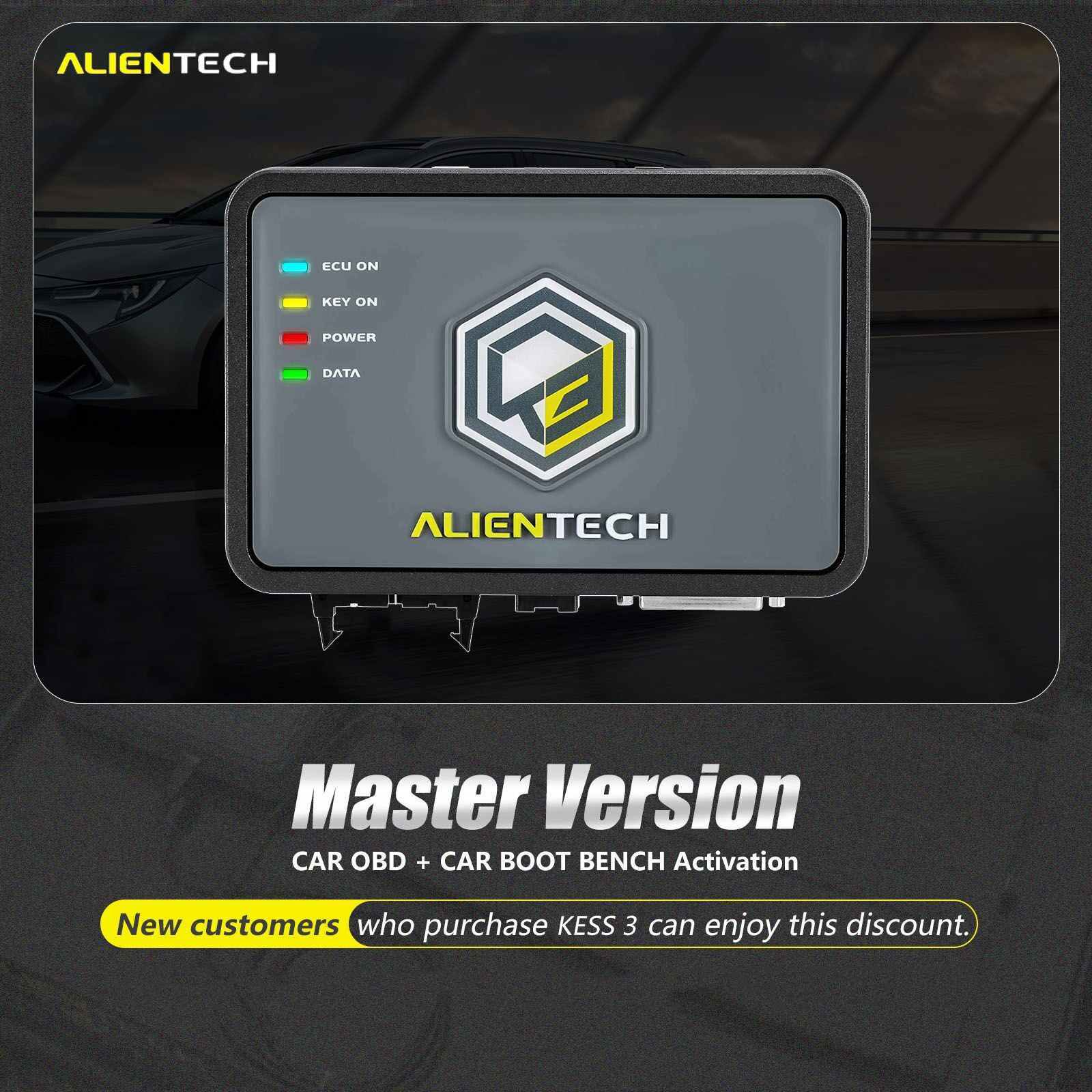 Ativação do banco de arranque do carro OBD + do carro para os novos usuários do mestre do Alientech KESS V3 KESS3