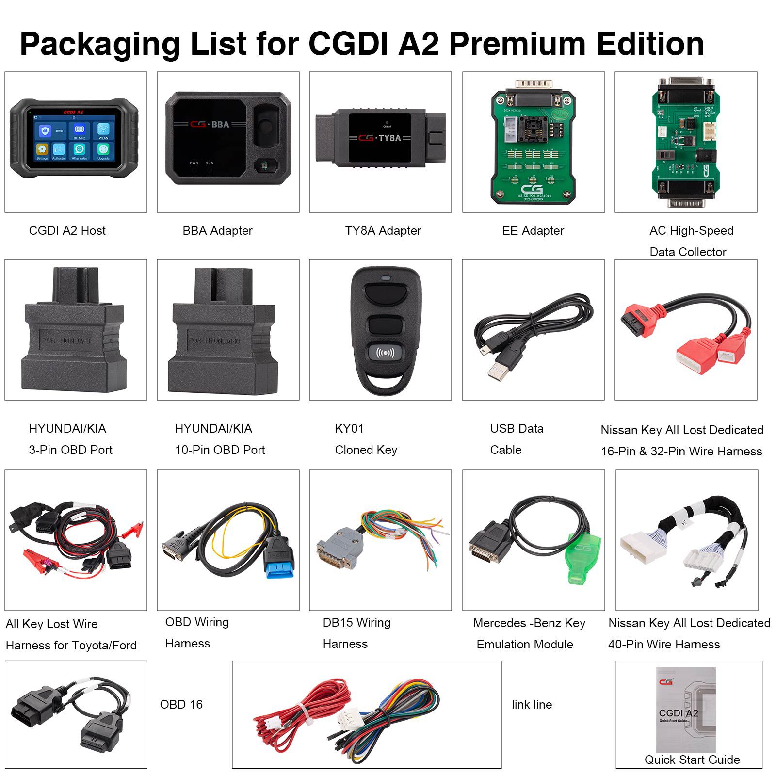 2025 Novo CGDI A2 Key Programmer Edição Premium IMMO Detecção de Frequência de Correspondência Suporte à Conectividade WiFi BMW Série G BDC2 Sem Taxa Anual
