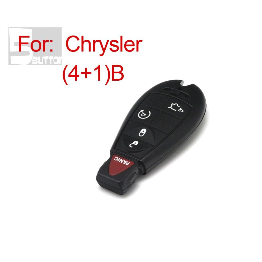 Casca de Chave Inteligente para o Chrysler 4 +1 Botão 5PCS /lote
