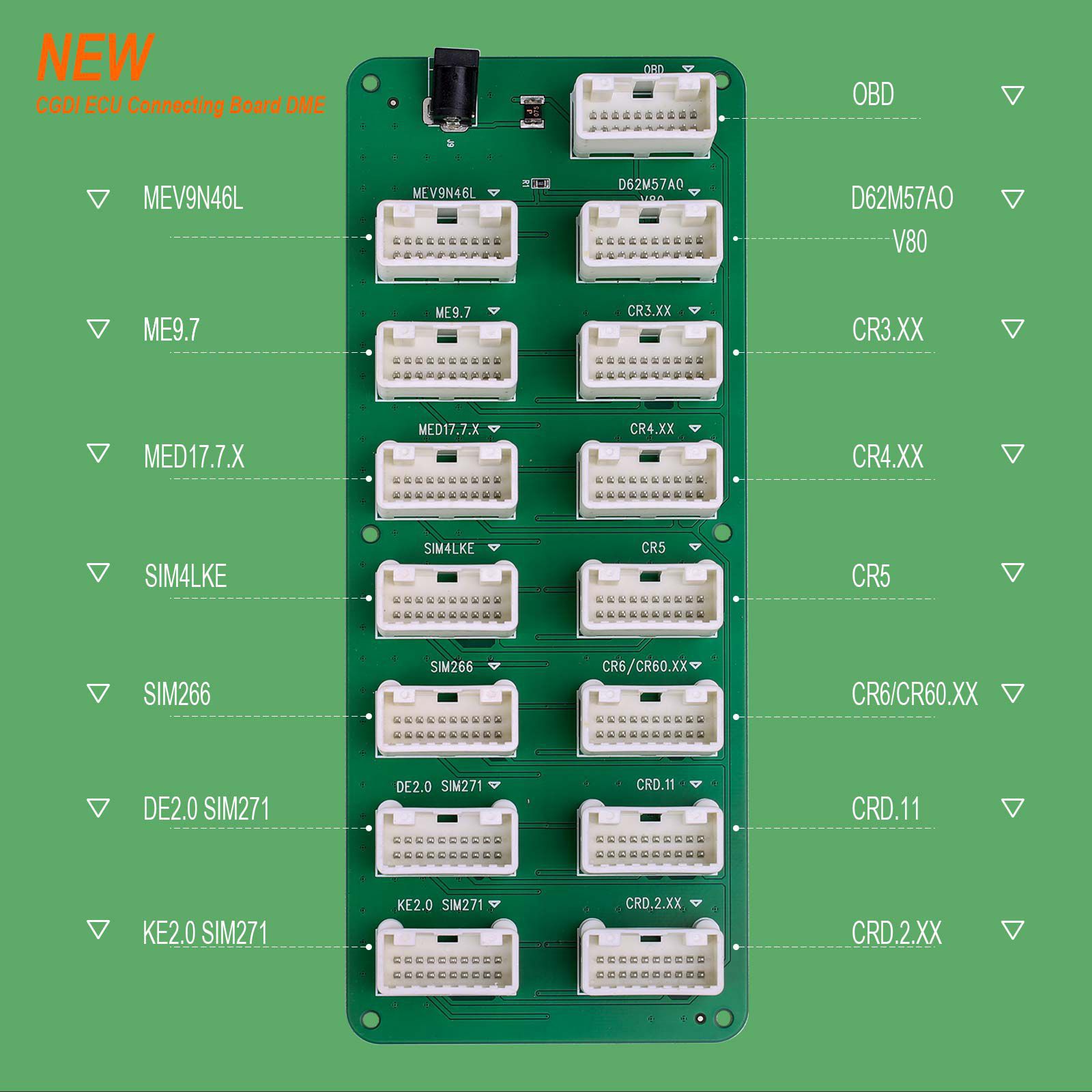 CGDI ECU Connecting Board DME Cabo para leitura de dados ECU e suporte claro 14 modelos DME-DDE