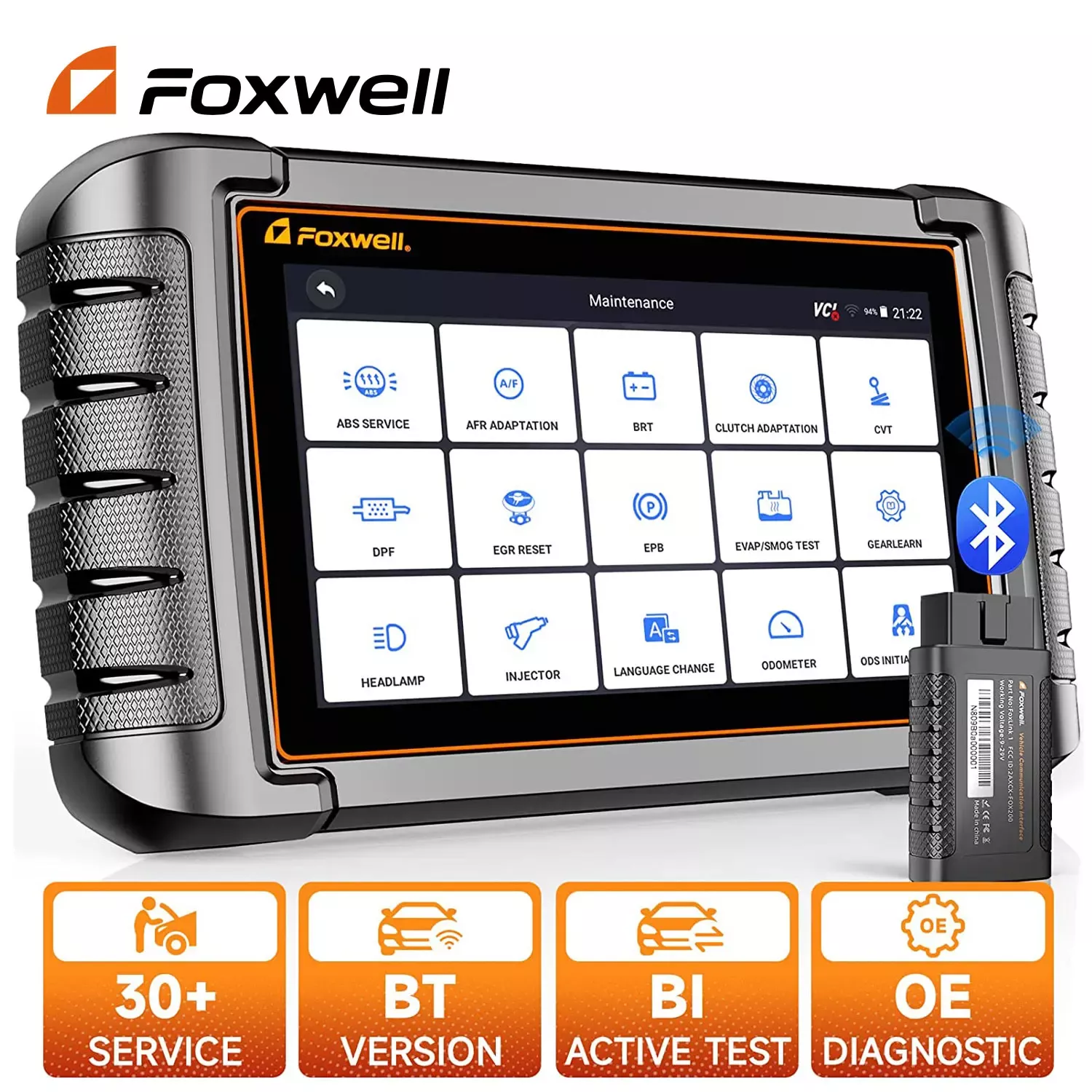 Ferramenta de diagnóstico do leitor de código OBD2 do bluetooth OBD2 do scanner automóvel de FOXWELL NT809BT de todo o sistema