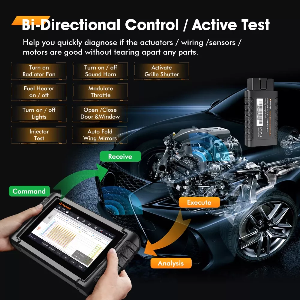 Ferramenta de diagnóstico do leitor de código OBD2 do bluetooth OBD2 do scanner automóvel de FOXWELL NT809BT de todo o sistema