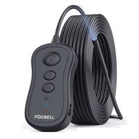 FOXwell WiFi内窥镜5.5mm无线内窥镜检查摄像头1080P高清防水灯，适用于iPhone、Android和平板电脑