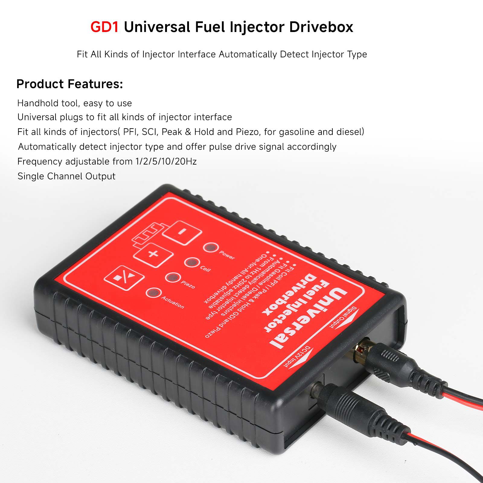Caixa de transmissão do injetor de combustível universal GD1 encaixa todos os tipos da interface do injetor detecta automaticamente o tipo do injetor