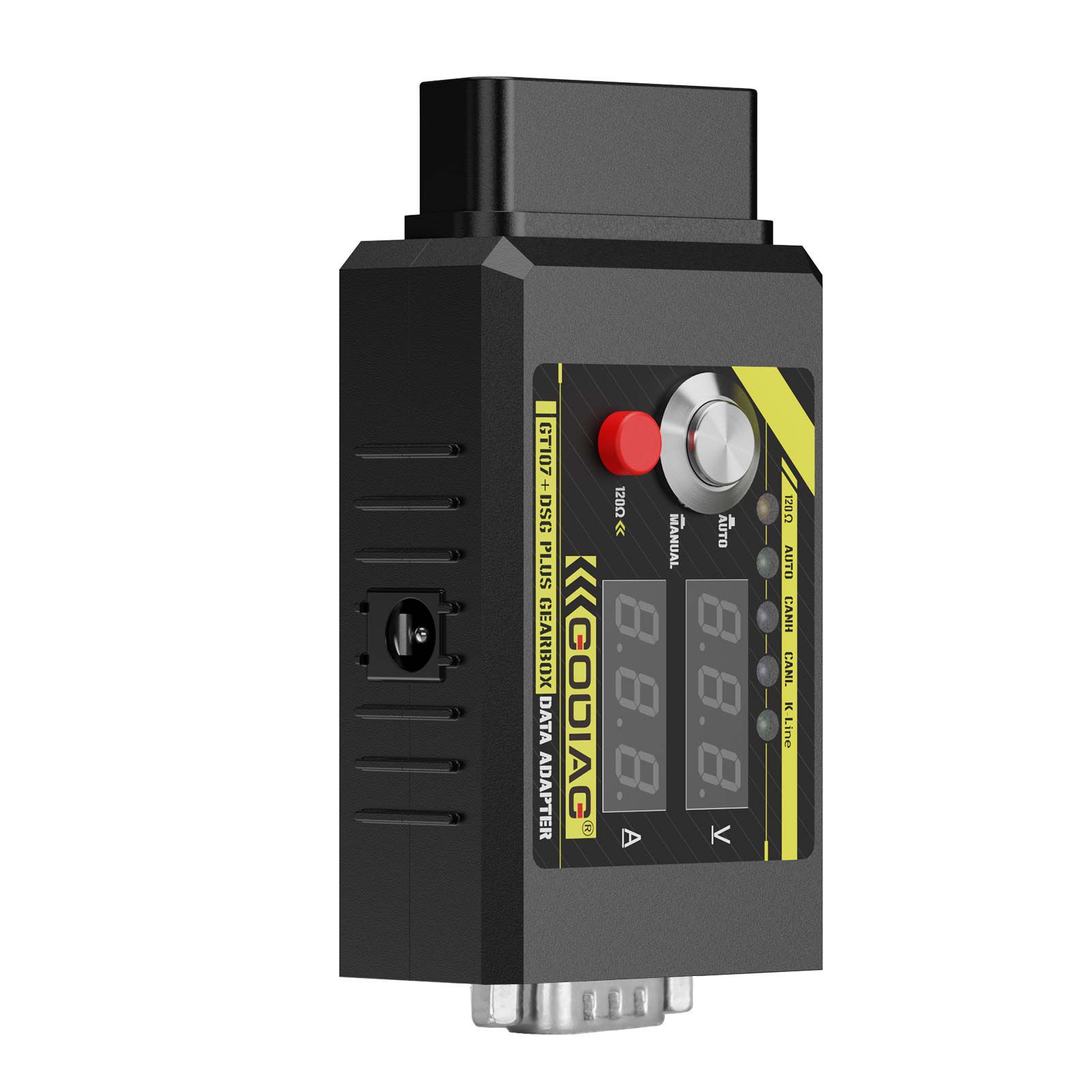 2023 Mais novo GODIAG GT107 + DSG Plus adaptador de dados de caixa de engrenagens com exibição de corrente de tensão para DQ250 DQ200 VL381 VL300 DQ500 DL501 Benz BMW