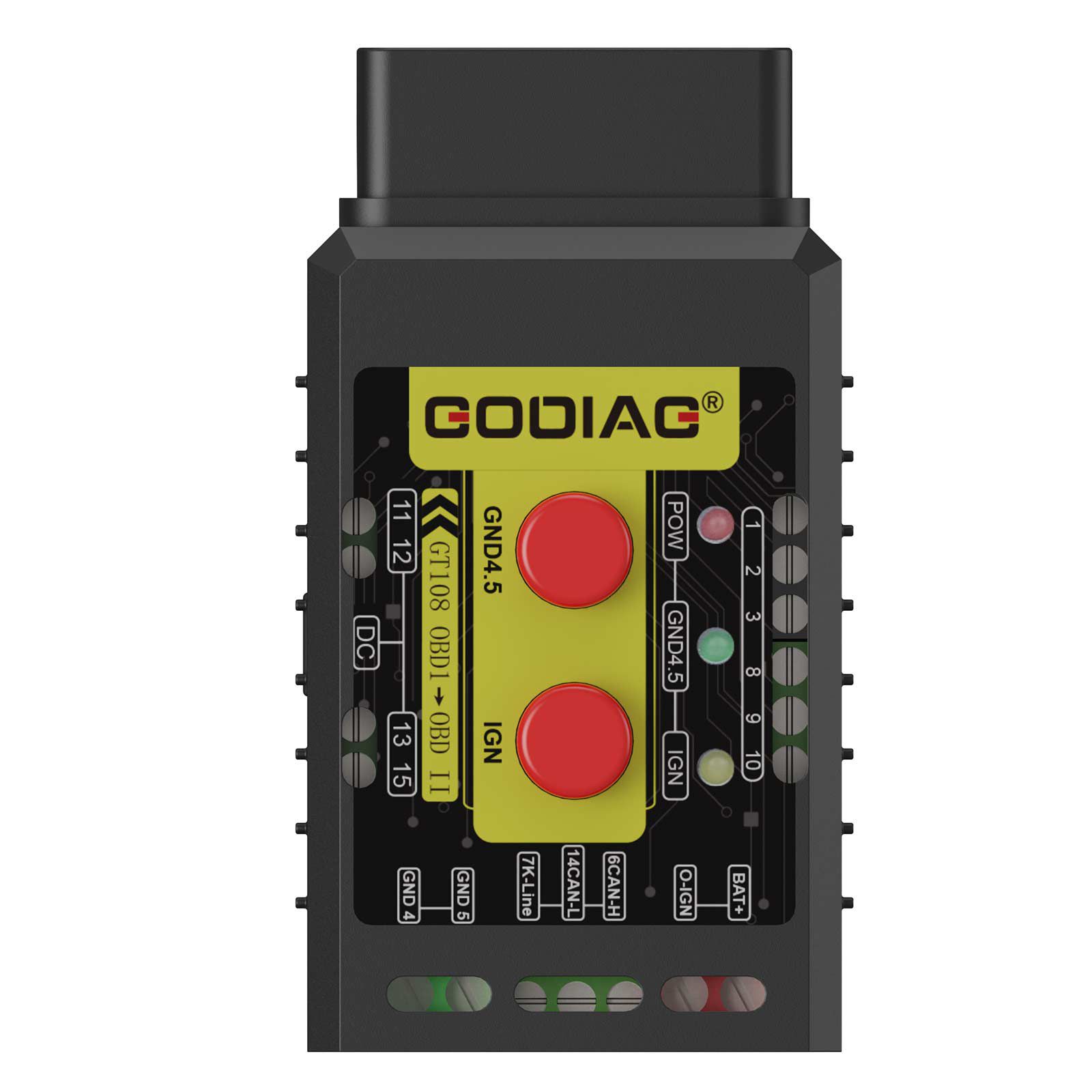 2023 Godiag GT108 B Configuração Super OBDI-OBDII Adaptador de conversão universal para caminhões, tratores, veículos de mineração, geradores, barcos