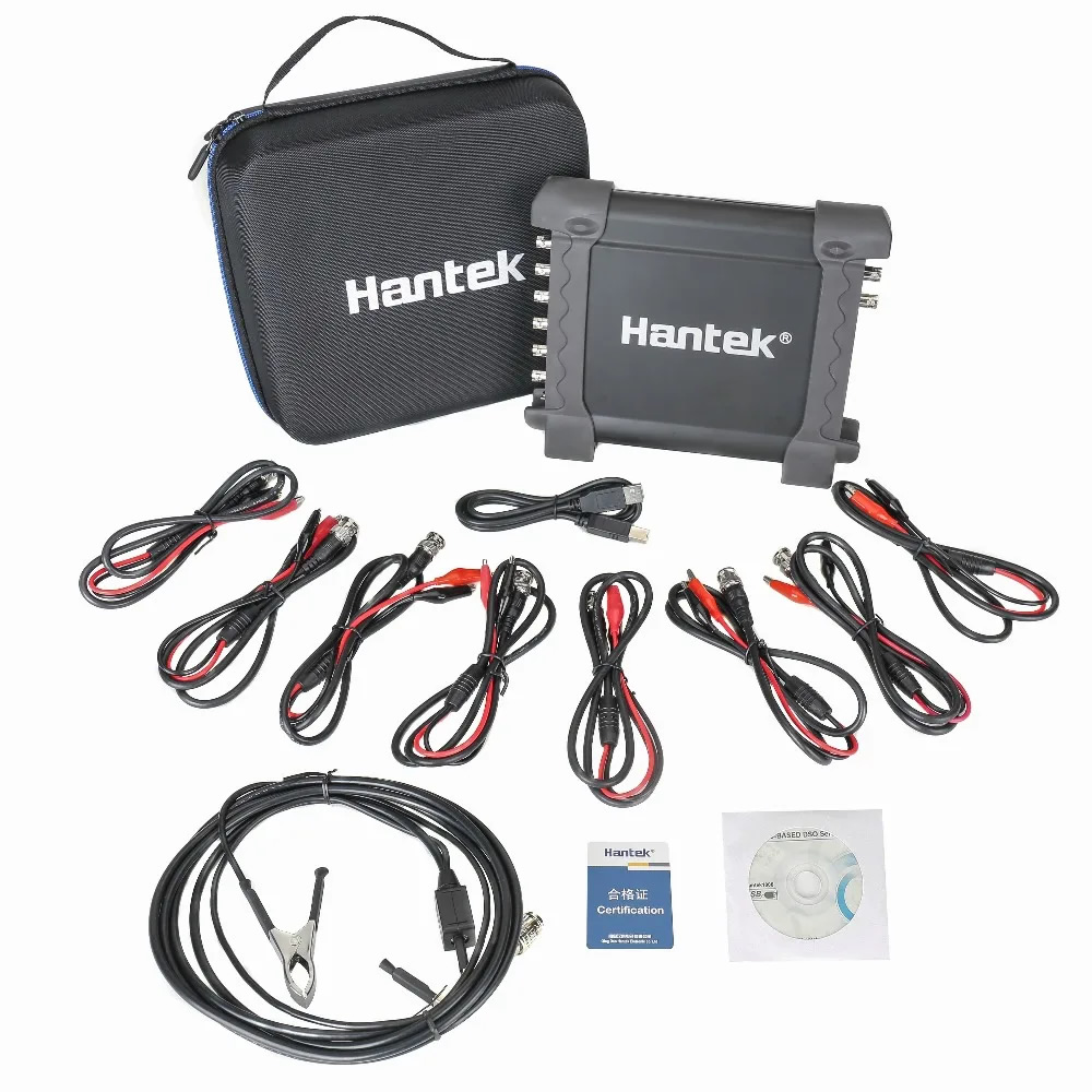 Hantek 1008c automóvel osciloscópio/DAQ/programavel gerador portátil 8 canais osciloscópios USB com sonda de ignição automática