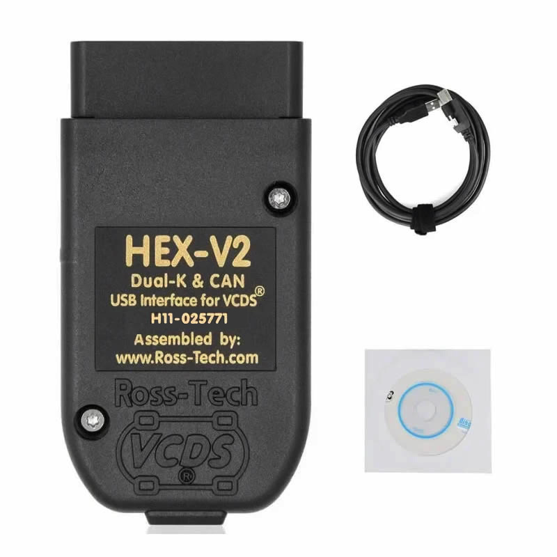 HEX-V2 HEX V2 Dual K & CAN USB VAG Unlimited VIN Enthusiast Interface com a atualização de firmware de suporte de software V-CDS mais recente