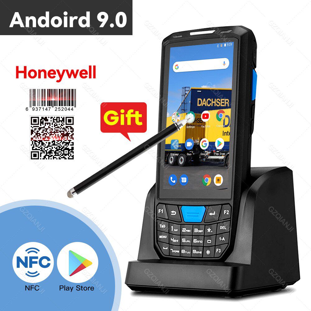 Honeywell 1D 2D Android 9 PDA Robusto Handheld Terminal PDA Coletor de Dados QR Barcode Scanner Inventário Sem Fio 4G GPS POS PDA