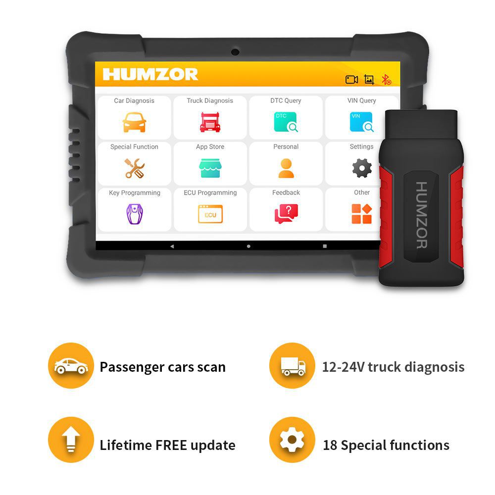 Humzor NexzDAS ND606 Plus Gasolina e Diesel Integrado Auto Diagnóstico Ferramenta OBD2 Scanner Para Carros E Caminhões Pesados
