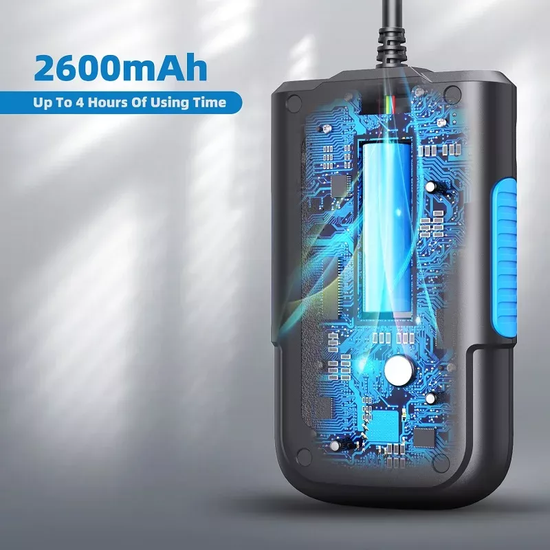 Nova câmera de endoscópio industrial 8MM lente 2,4 polegadas IPS tela Borescope HD1080P cabo rígido impermeável luzes LED 2600mAh bateria