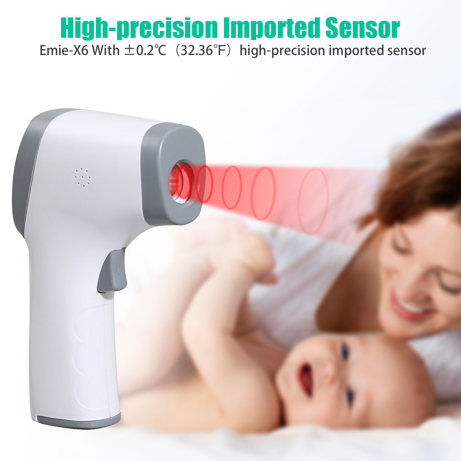 Termómetro de infravermelhos Grau médico “ Comes 0.2 Nicholas 8451; Super Precison Baby Adult Forehead Non-contact LCD Temperatura IR Measurement
