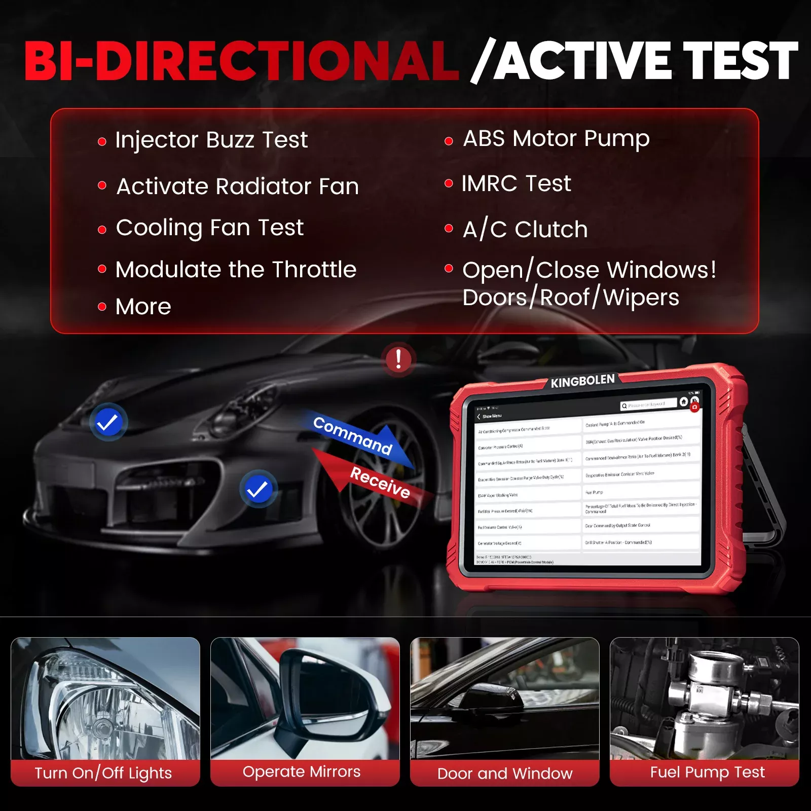 K10 Pro Full Systems Scanner Bidirecional Topologia Mapa Carro Scanner suporte 40+ Reset Serviço ECU Codificação CANFD&DOIP