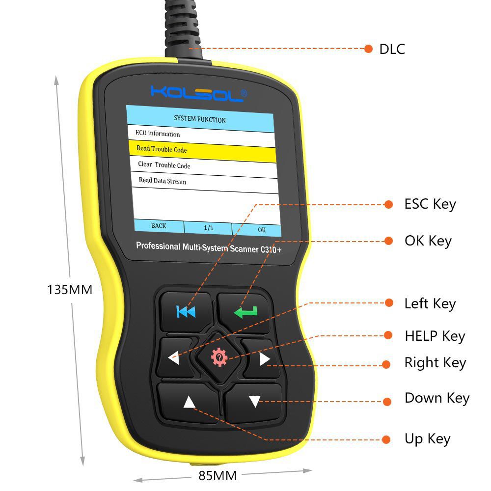 KOLSOL C310 Scan de Sistema Completo Tool Code Scanner for BMW