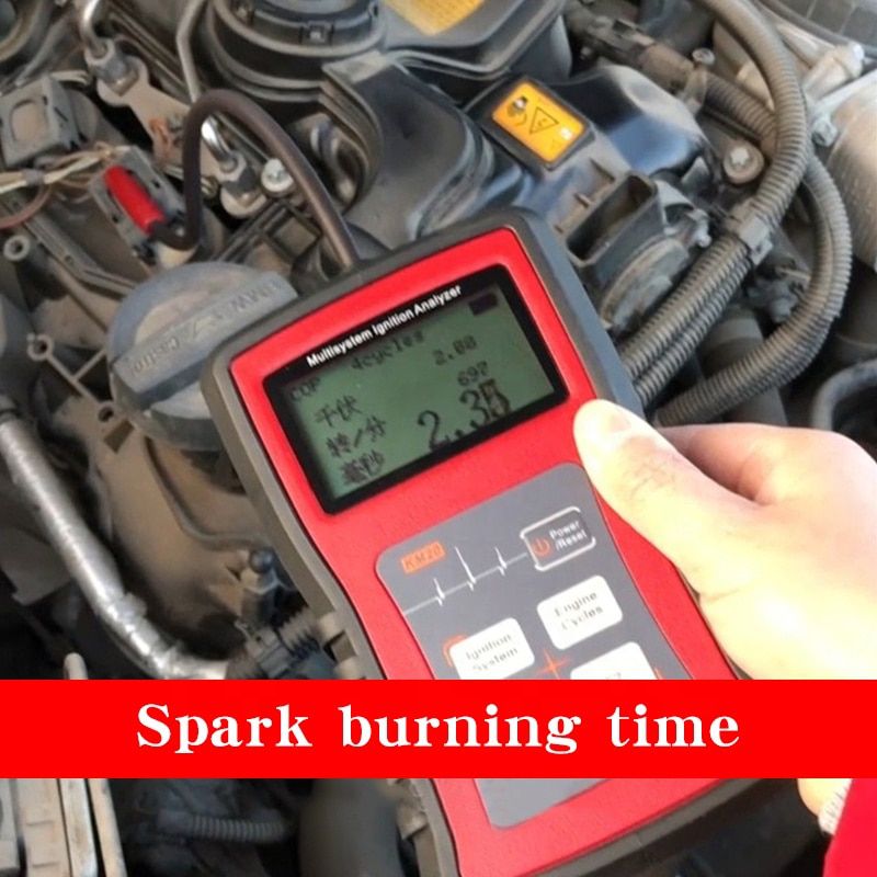 KZYEE KM20 Multi-sistema Analisador de Ignição Tester Medição RPM Spark Volt Spark Burn Time Car Spark Plug Tester Spark System Check